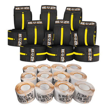 RE-U-ZIP INNOVATIVE DUST BARRIER SOLUTIONS Construction RE-U-ZIP® REUSABLE MAGNETIC ENTRY STRIP™ | STARTER KIT + DUST BARRIER ZIPPER | PRO BUNDLE