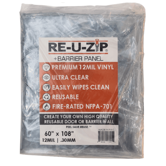 RE-U-ZIP INNOVATIVE DUST BARRIER SOLUTIONS Construction RE-U-ZIP® ULTRA-CLEAR BARRIER PANEL