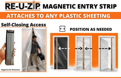 RE-U-ZIP INNOVATIVE DUST BARRIER SOLUTIONS Construction RE-U-ZIP™ Dust Barrier Entry System | Pro Bundle