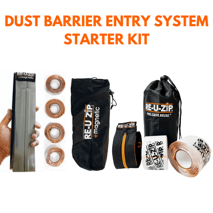 RE-U-ZIP INNOVATIVE DUST BARRIER SOLUTIONS Construction RE-U-ZIP™ Reusable Dust Barrier Entry System | Starter Kit